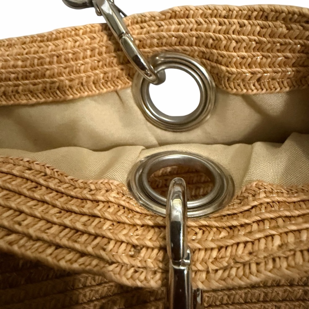 PRITZI/Orange & Tan/ Bohemian-Summer Woven Handbag - Picture 4 of 15